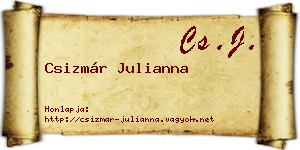 Csizmár Julianna névjegykártya
