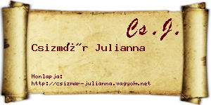 Csizmár Julianna névjegykártya