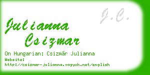 julianna csizmar business card