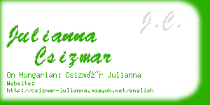 julianna csizmar business card